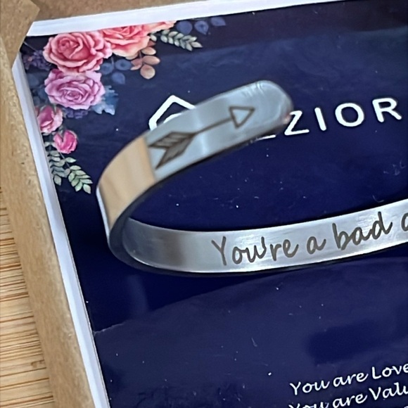 Brand New Inspirational Stainless Steel Adjustable Cuff Bracelet Bangle Engraved - Picture 6 of 12